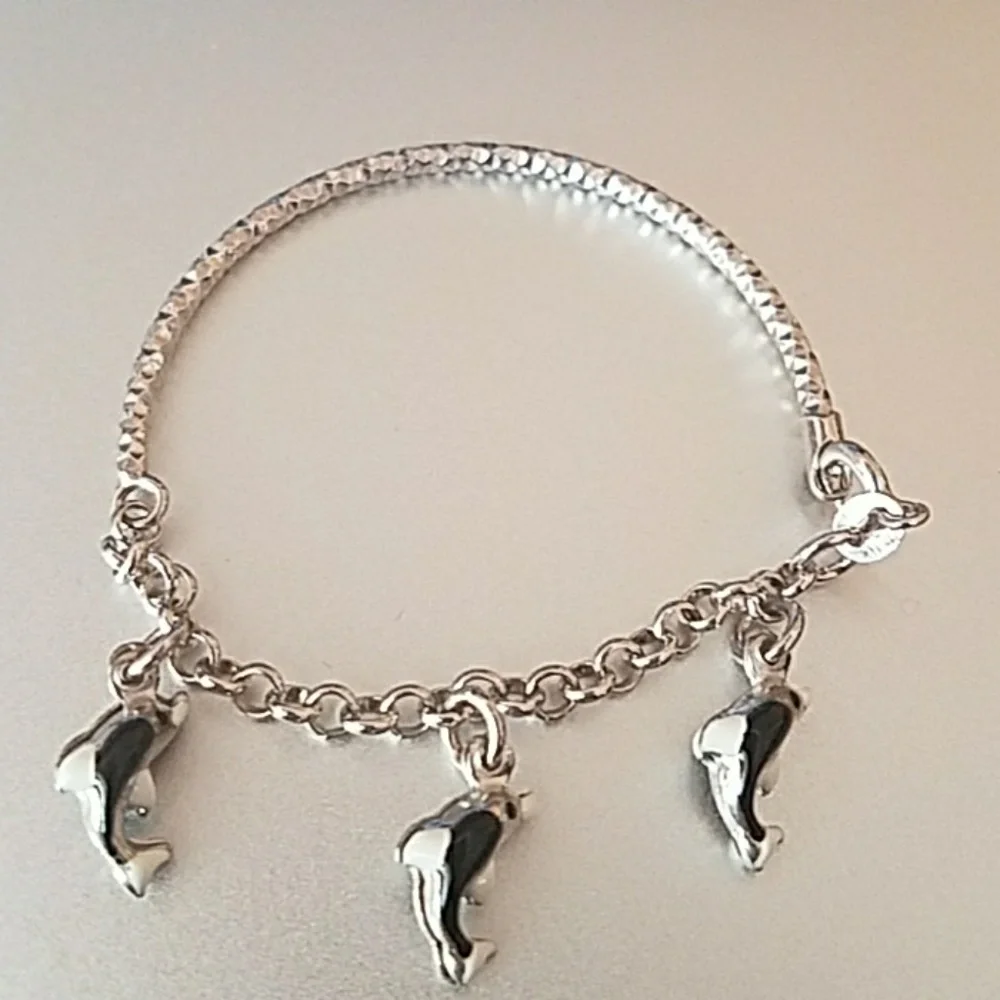 Kids 3D Dolphin Bracelet Bangle 6